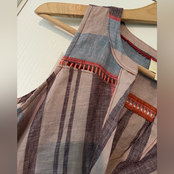 Maeve by Anthropologie Linen Yarn-Dyed Sleeveless Top - Picture 10 of 13